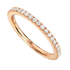 18 Karat Rose Gold 0.43 Carat Diamond Pavé Ladies Ring
