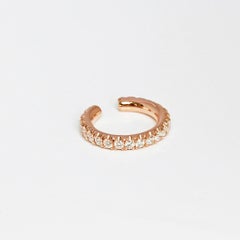 18k Rose Gold 0.42 Carat Diamond Pave Eternity Earcuff Earring