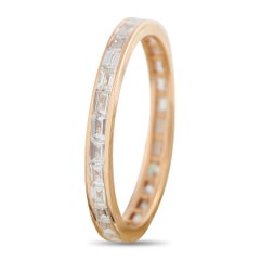 18K Rose Gold 0.65ct Diamond Eternity Band Ring MF10-012126