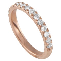 Bague demi-éternité en or rose 18K avec diamant de 0,74ct MF16-053025