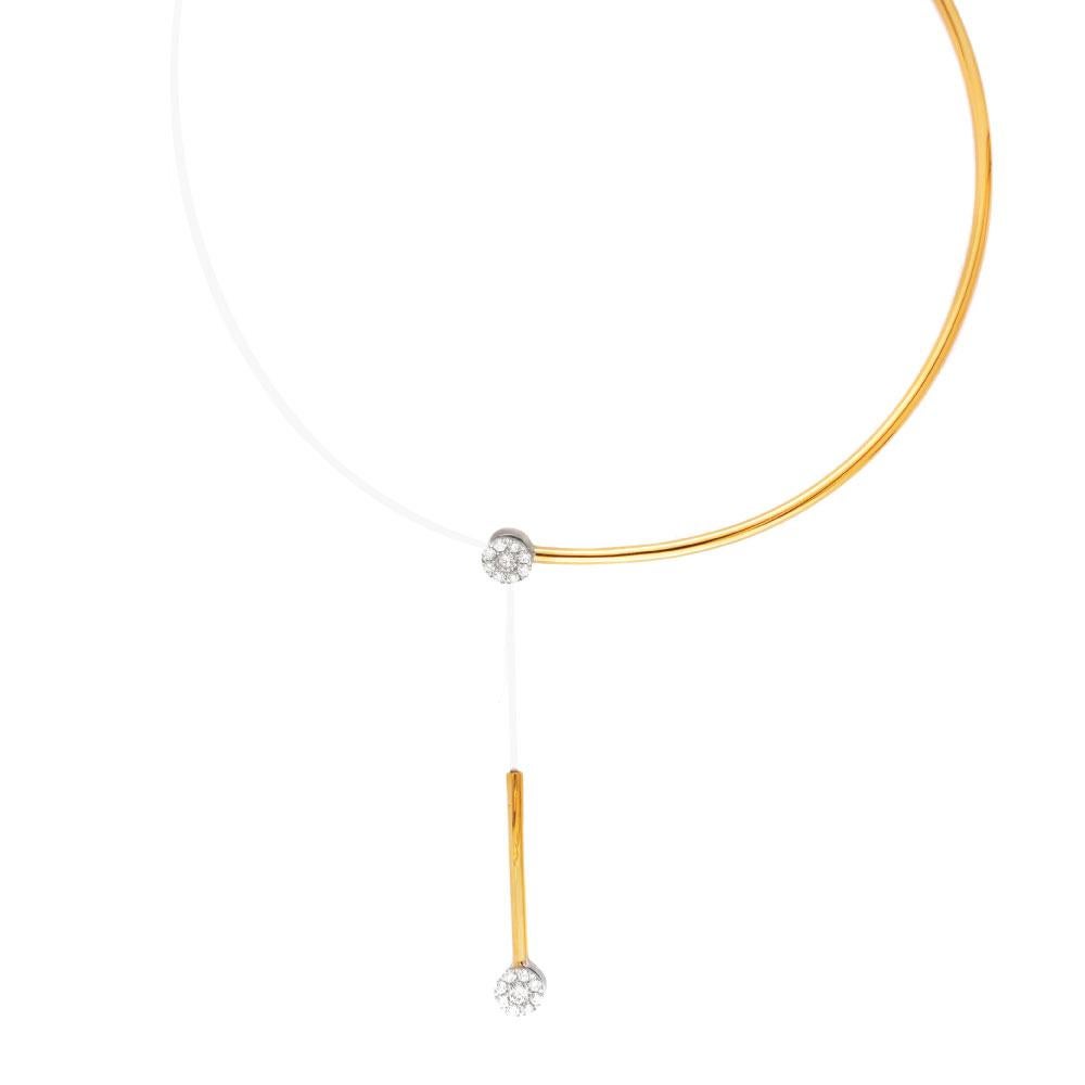 Alessa Pendulum Necklace 18 Karat Yellow Gold Clique Collection For Sale