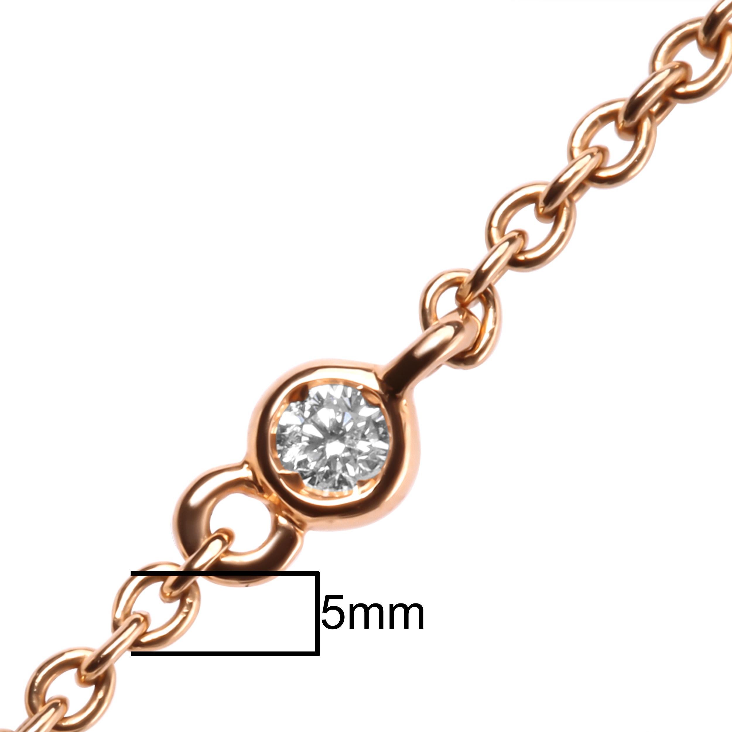 Round Cut 18K Rose Gold 1/2 Cttw Diamond & Freshwater Pearl Double Strand Station Necklace For Sale