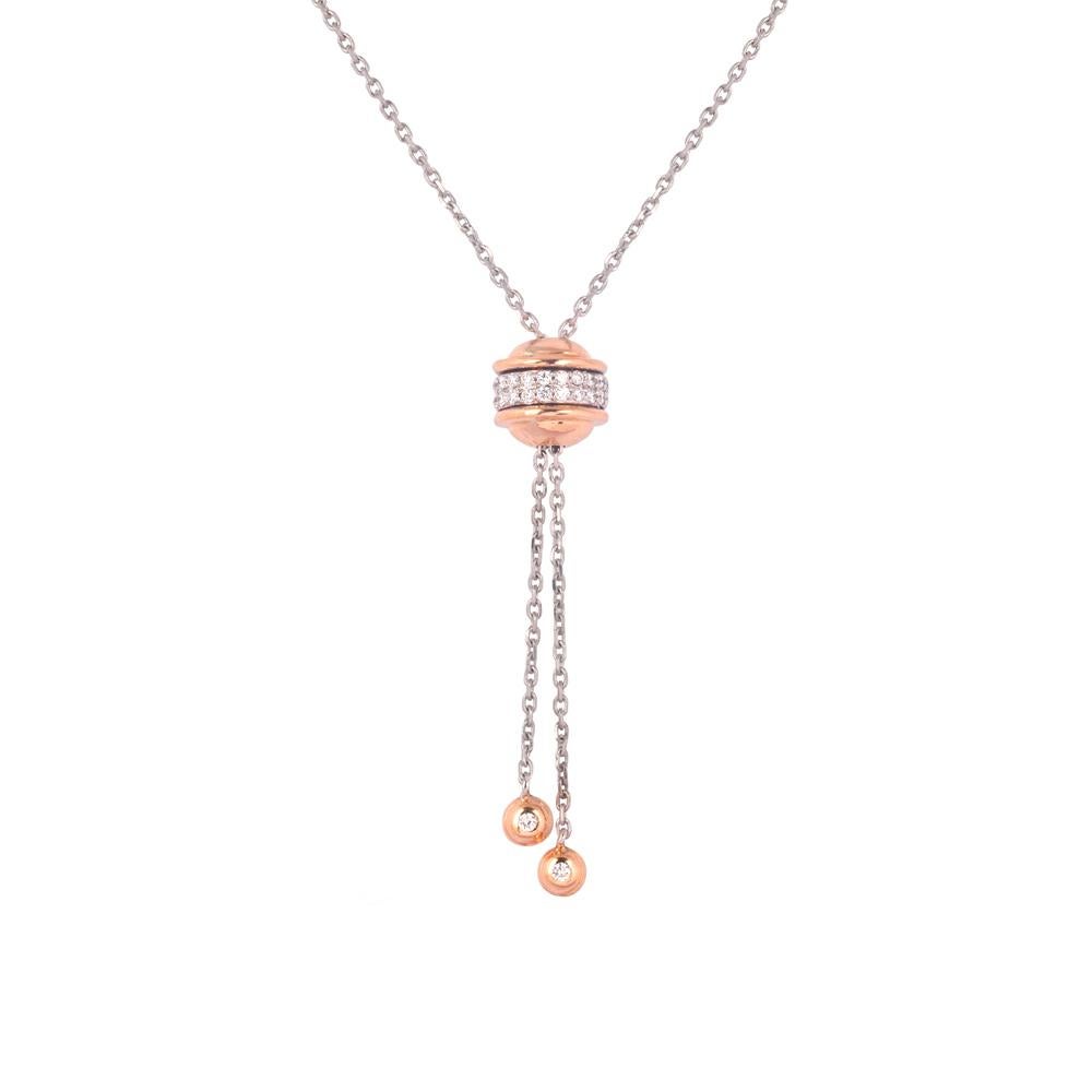 Crafted in 13.38 grams of 18-karat Rose Gold, The Hichi Necklace and Earrings Jewelry Set contains 88 Stones of Round Diamonds with a total of 0.92-Carats in F-G Color and VVS-VS Clarity. The Necklace is 20-inch in Length.

PLEASE NOTE: THIS PRODUCT