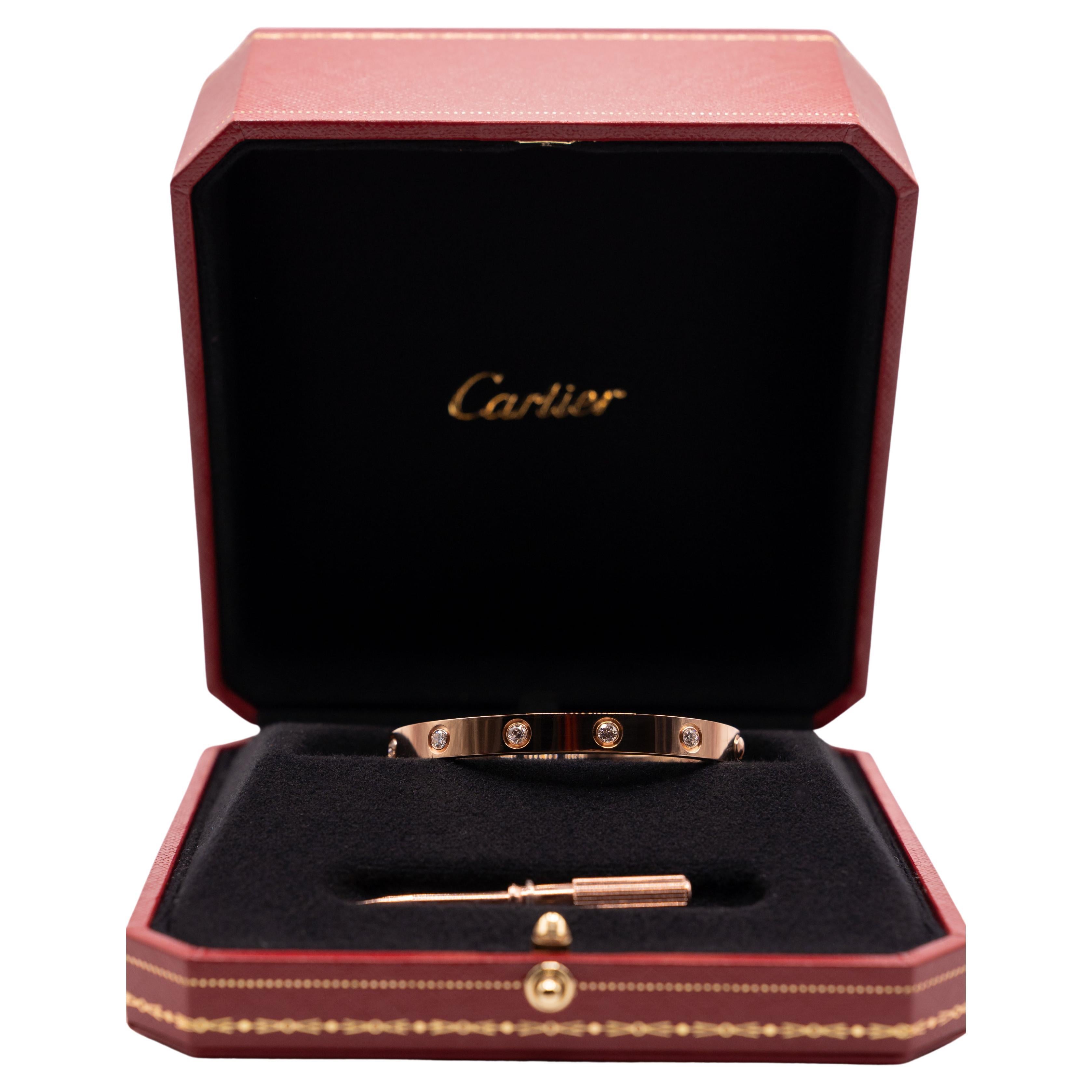 Cartier 18k Rose Gold, 10 Round Brilliant-Cut Diamonds Carat 0.96