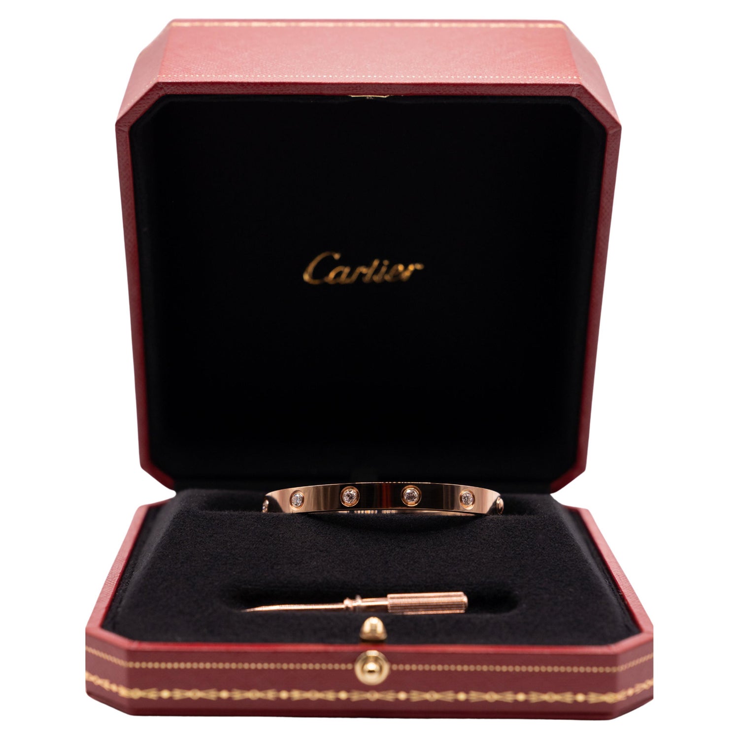 Cartier Rose Gold 10 Diamond Love Bracelet - For Sale on 1stDibs | rose  gold diamond cartier bracelet, cartier ten diamond bracelet, 10 diamond  cartier bracelet