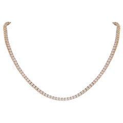 Collar de tenis con diamantes de 12,11 ct en oro rosa de 18 quilates MF02-063025