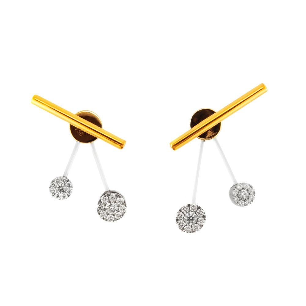 Alessa Swing Earrings 18 Karat Yellow Gold Clique Collection For Sale