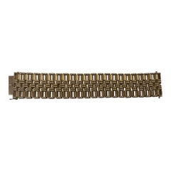 Bracciale a maglie larghe e flessibili in oro rosa 18 carati del 1940