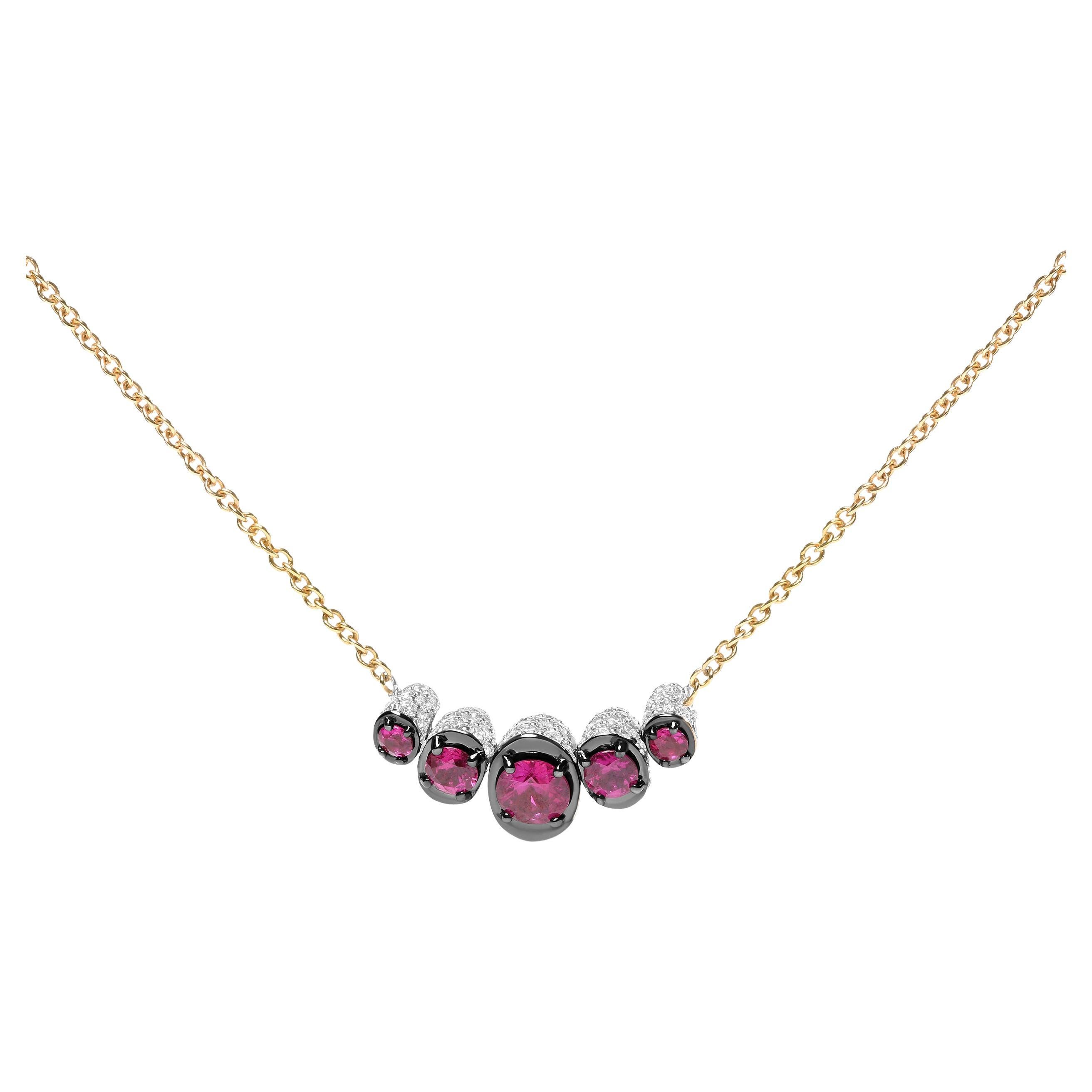 Material Good | Shay | Dot-Dash Pink Sapphire & Diamond Choker by Shay