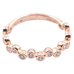 18 Karat Rose Gold .32 Carat Diamond Band