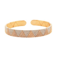 Alessa Full Pave Two Tone Bracelet 18 Karat Rose Gold Elixir Collection