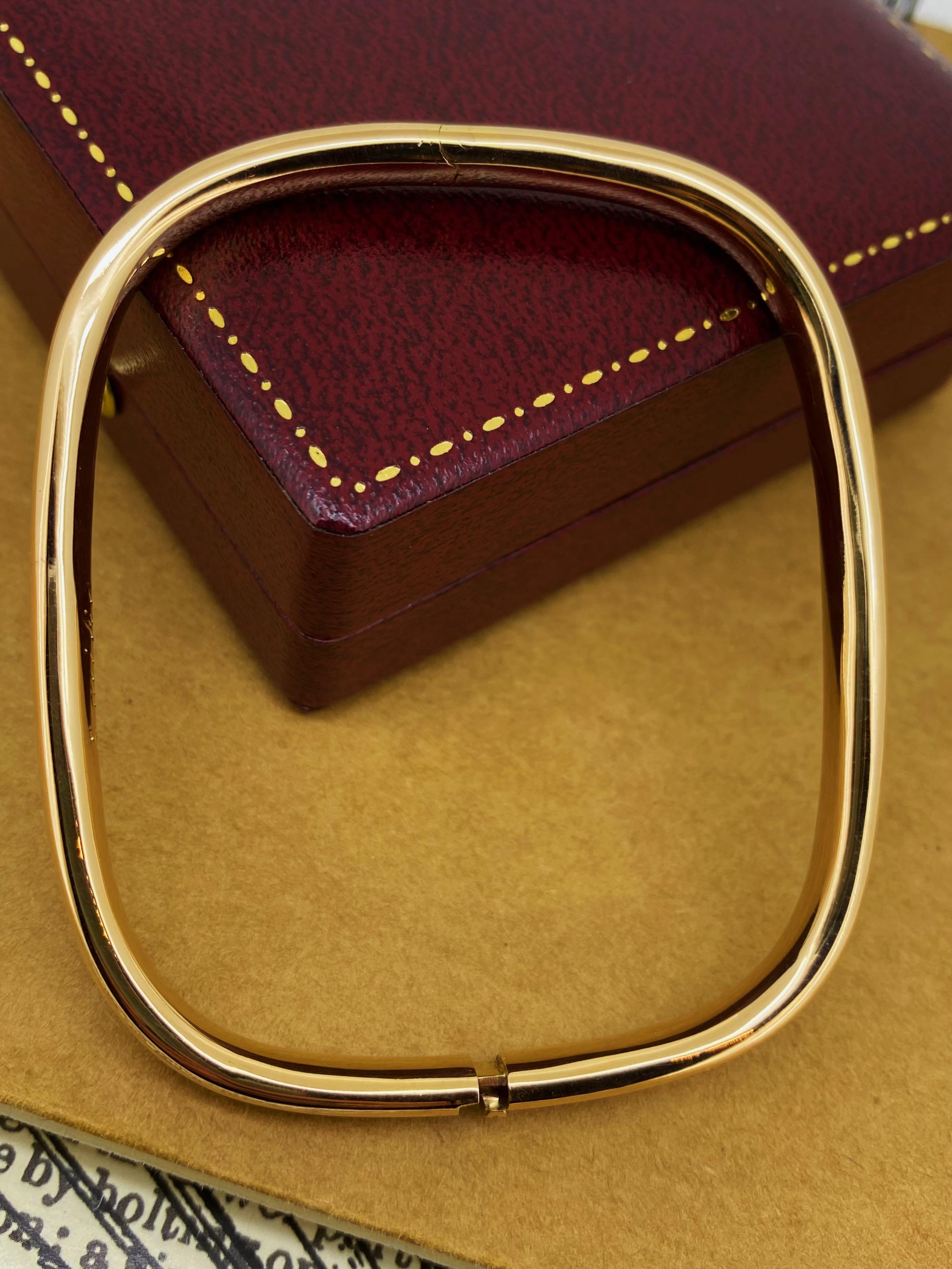 Oro rosa 750 18 carati, bracciale retrò italiano degli anni '60, rettangolo/quadrato con cerniera In condizioni ottime in vendita a MELBOURNE, AU