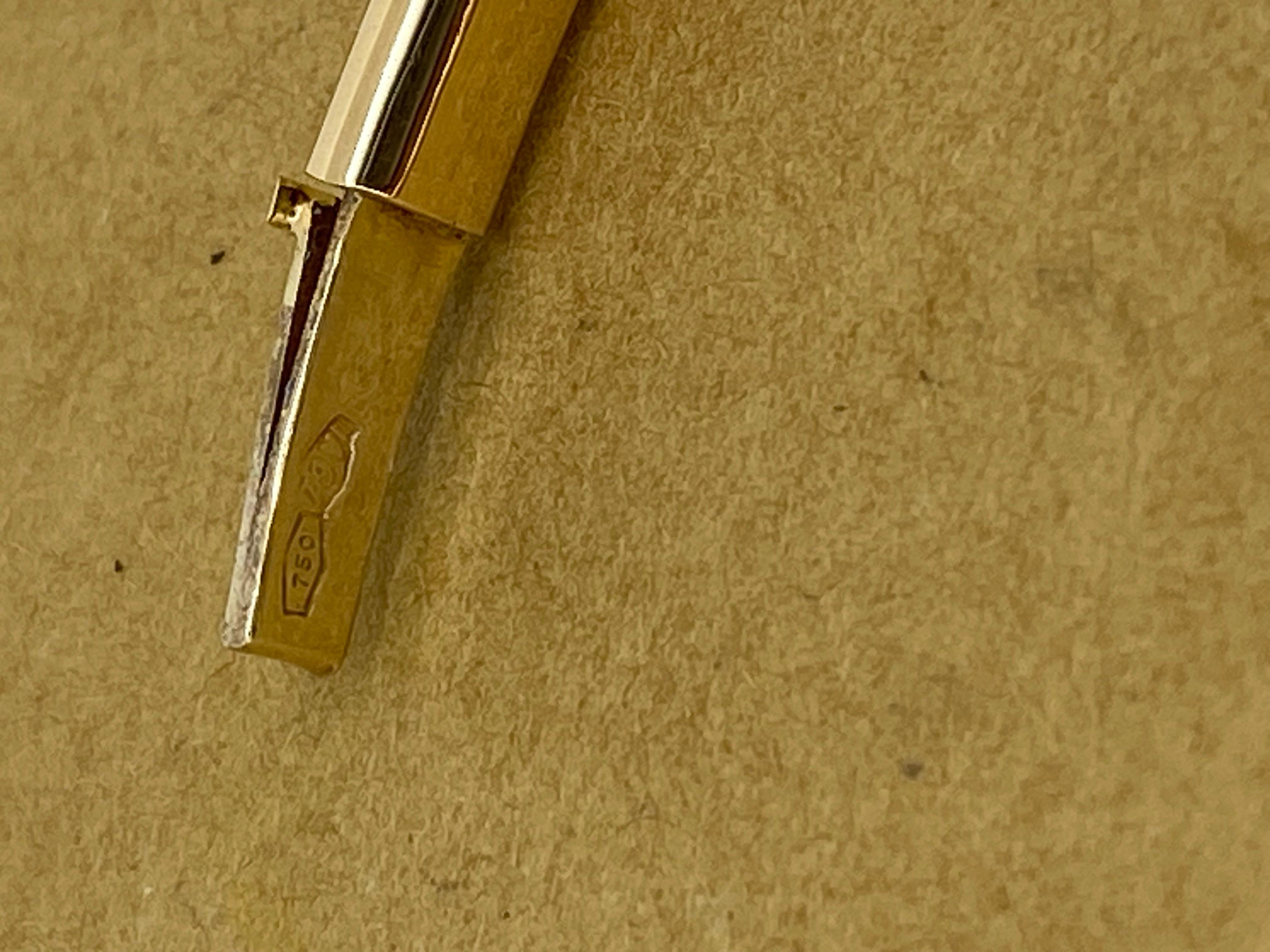 Oro rosa 750 18 carati, bracciale retrò italiano degli anni '60, rettangolo/quadrato con cerniera in vendita 4