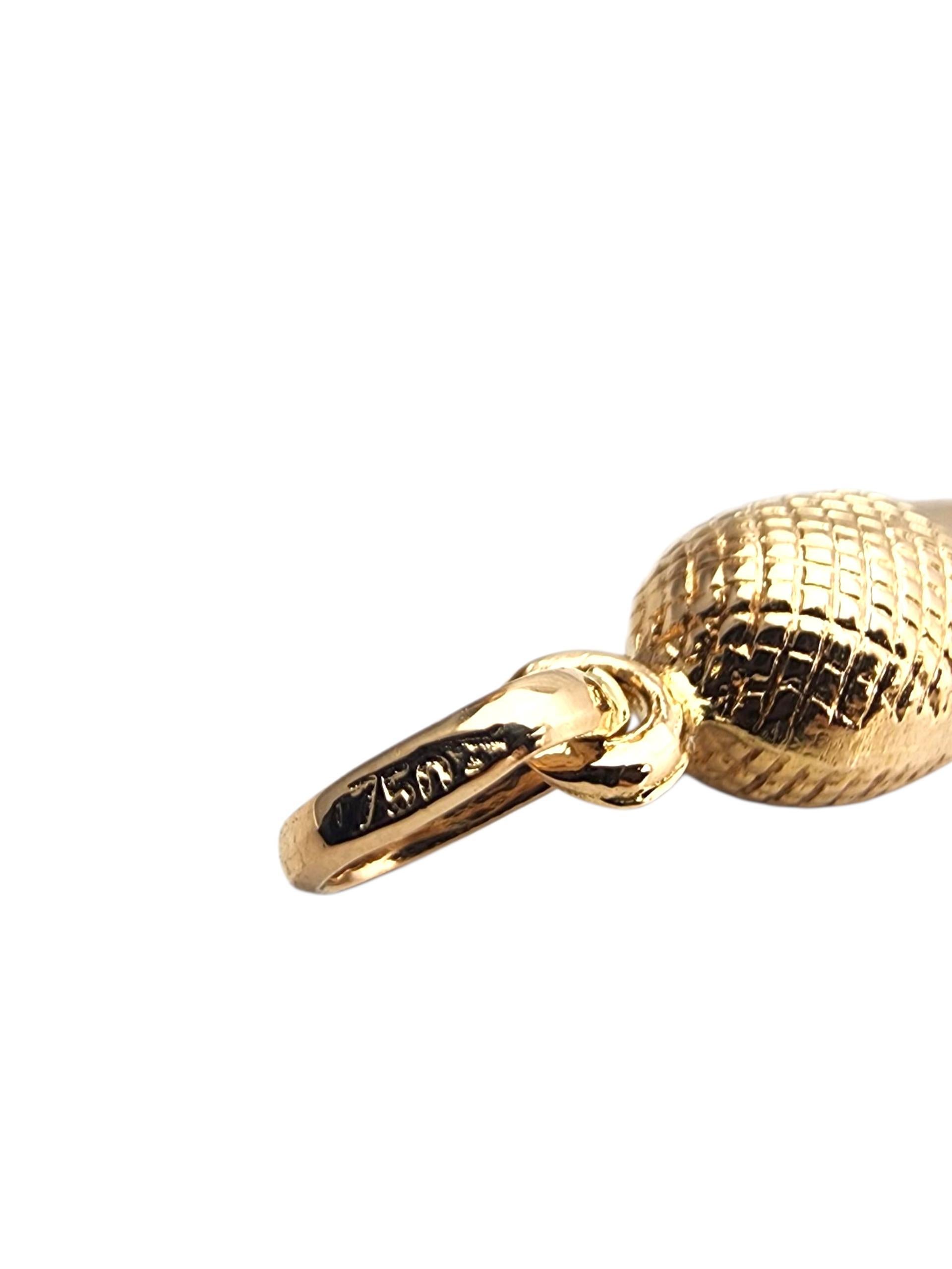 18K Rose Gold Acorn Charm #22828 In Good Condition For Sale In Washington Depot, CT