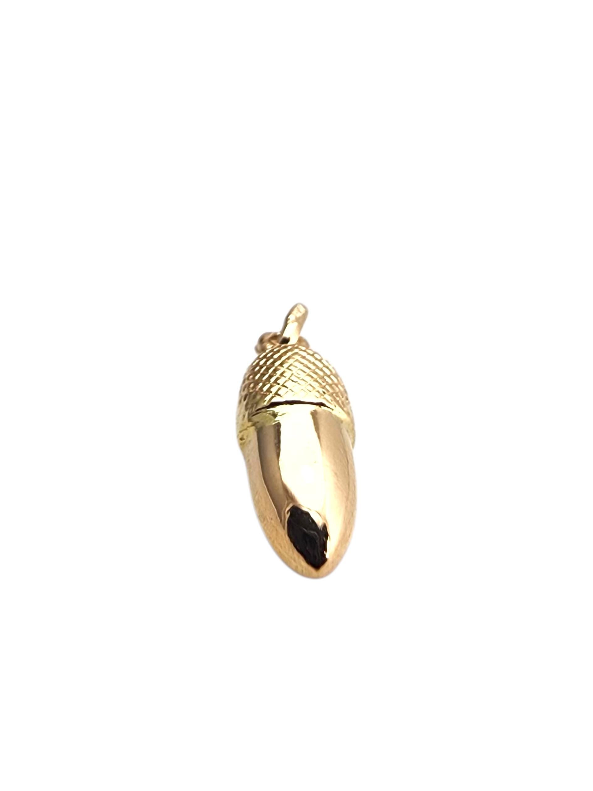 Women's 18K Rose Gold Acorn Charm #22828 For Sale