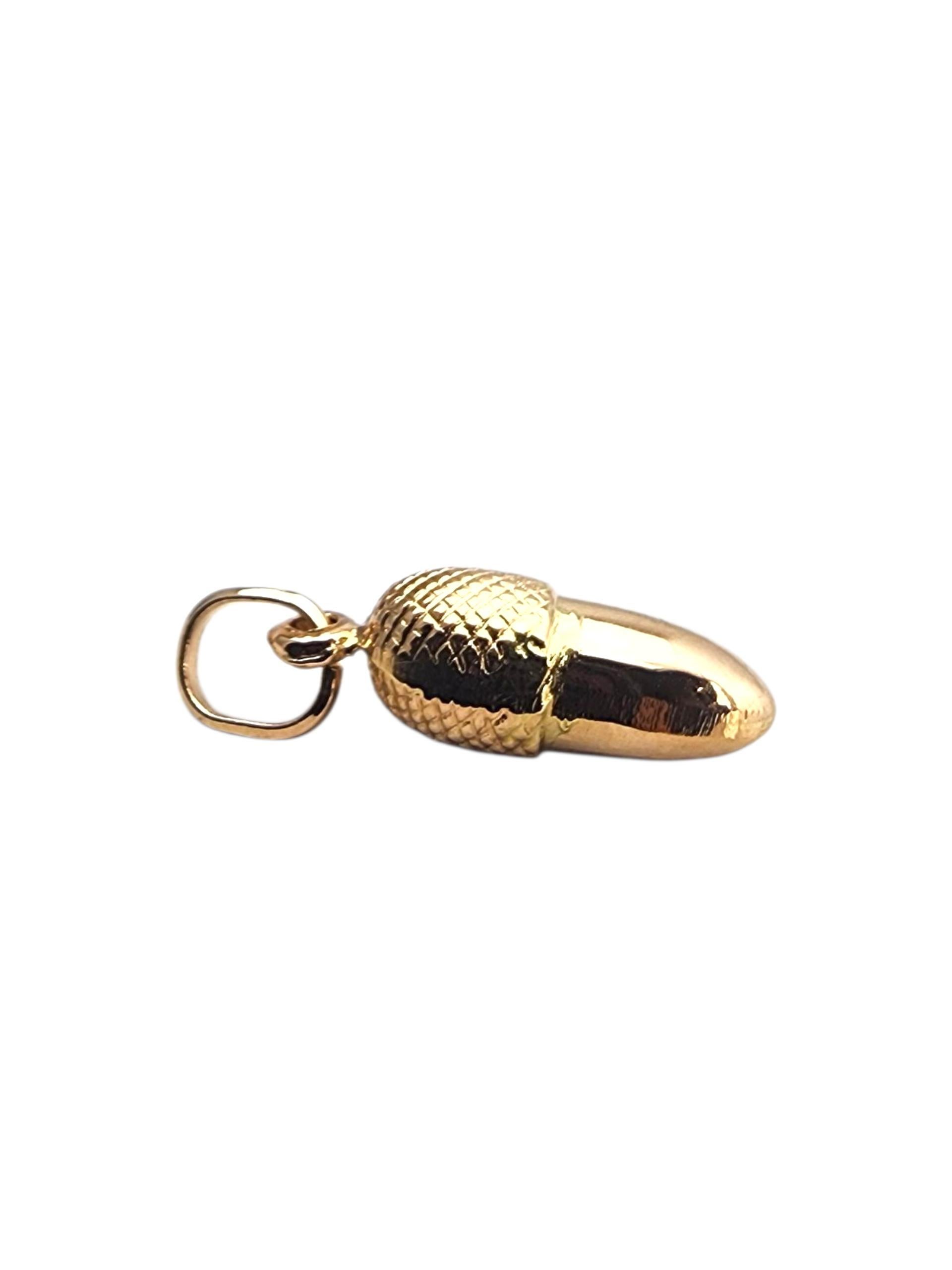 18K Rose Gold Acorn Charm #22828 For Sale 1