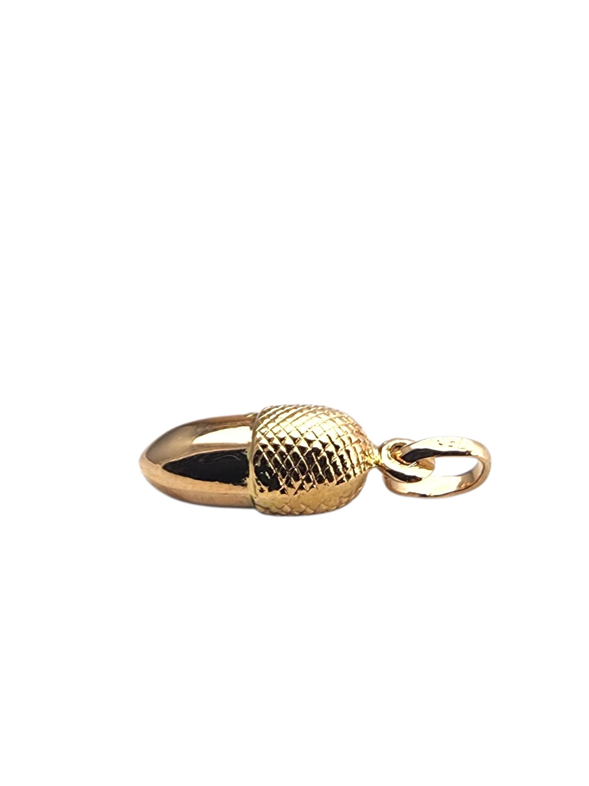 18K Rose Gold Acorn Charm #22828 For Sale 3