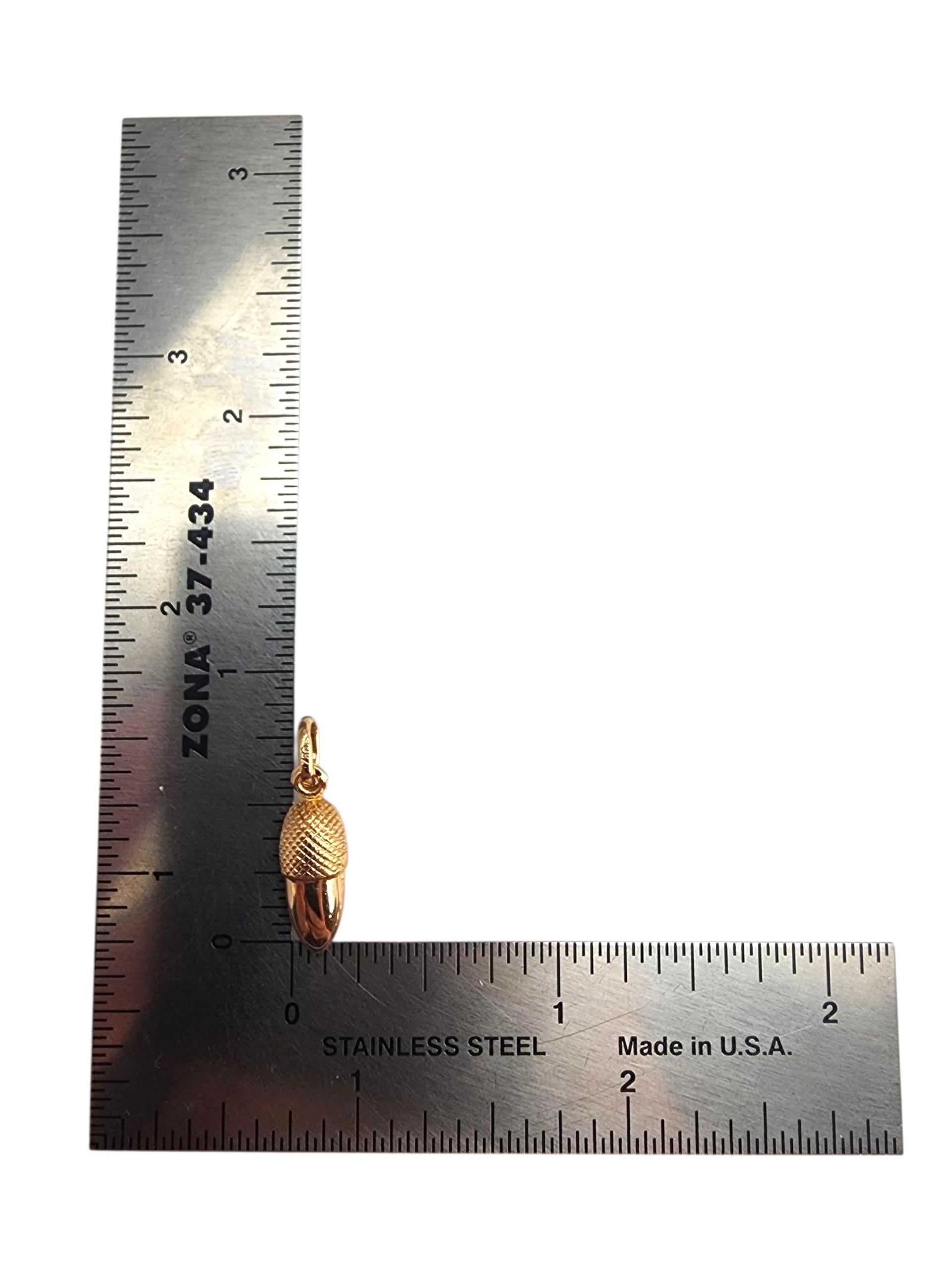 18K Rose Gold Acorn Charm #22828 For Sale 4