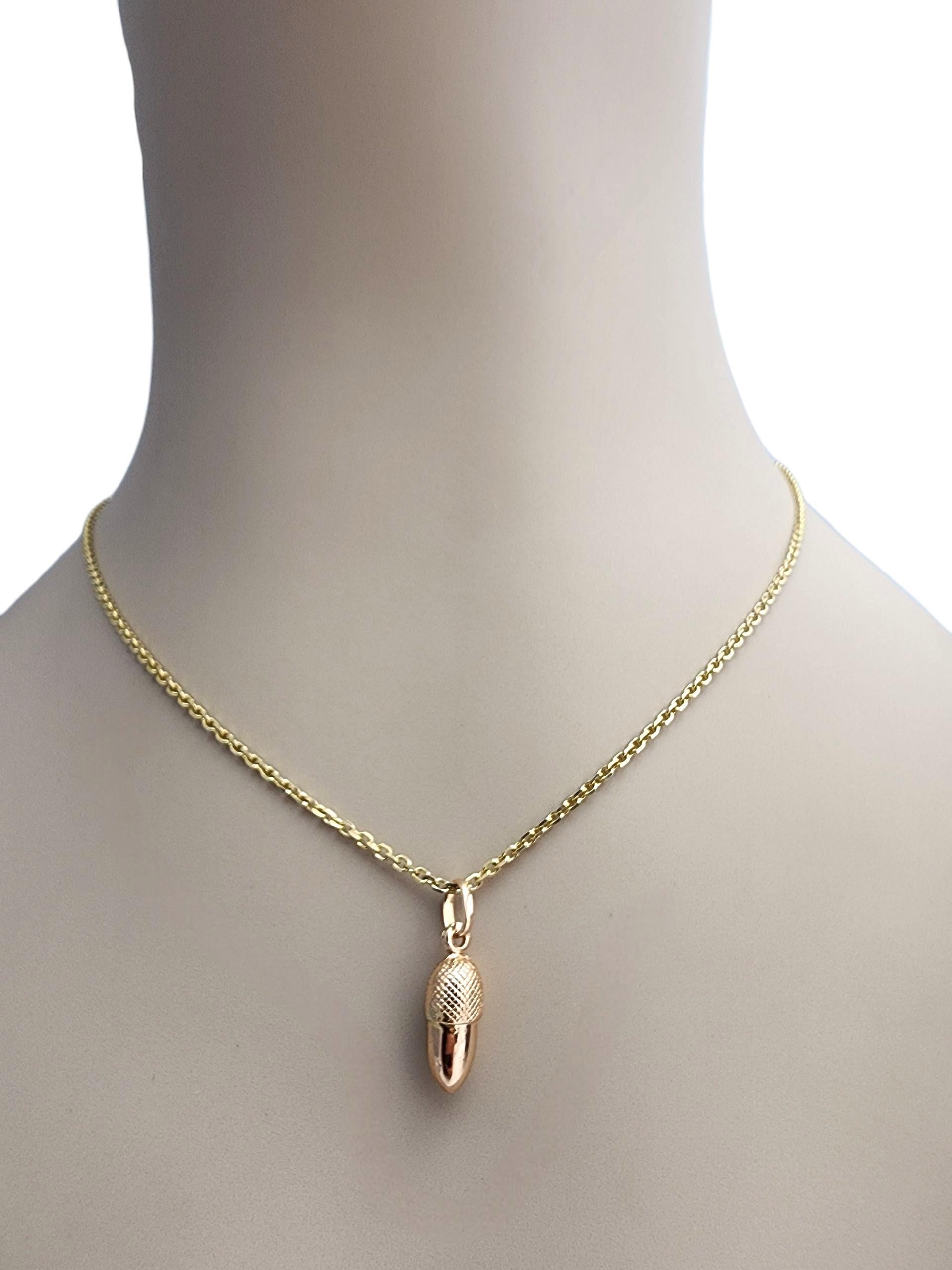18K Rose Gold Acorn Charm #22828 For Sale 5