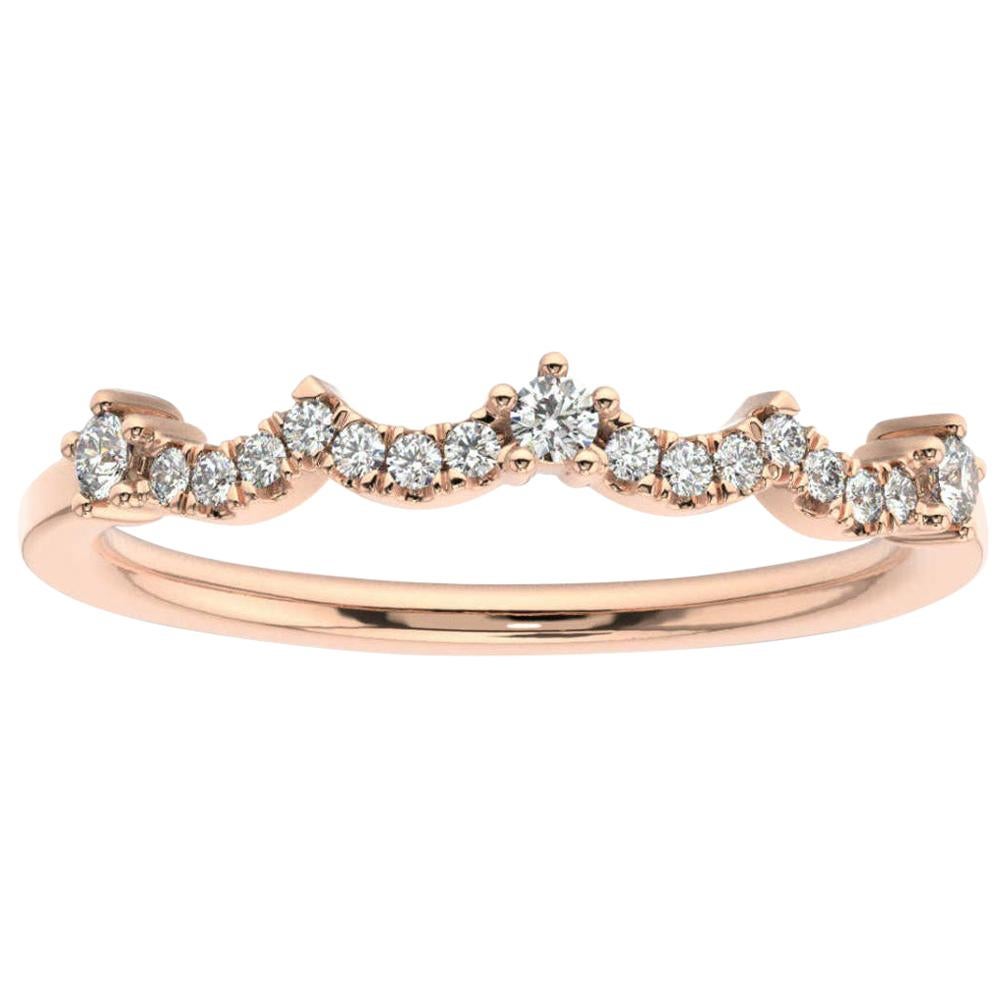 18K Rose Gold Agnes Diamond Ring '1/16 Ct. Tw'