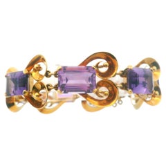 Pulsera MCM Amatista de oro rosa de 18 quilates