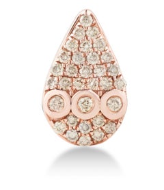 18k rose gold and champagne diamond encrusted stud mix