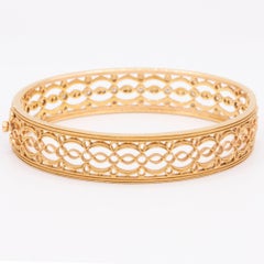 18 Karat Rose Gold and Diamond Heritage Bangle Bracelet-Original Retail $10, 795