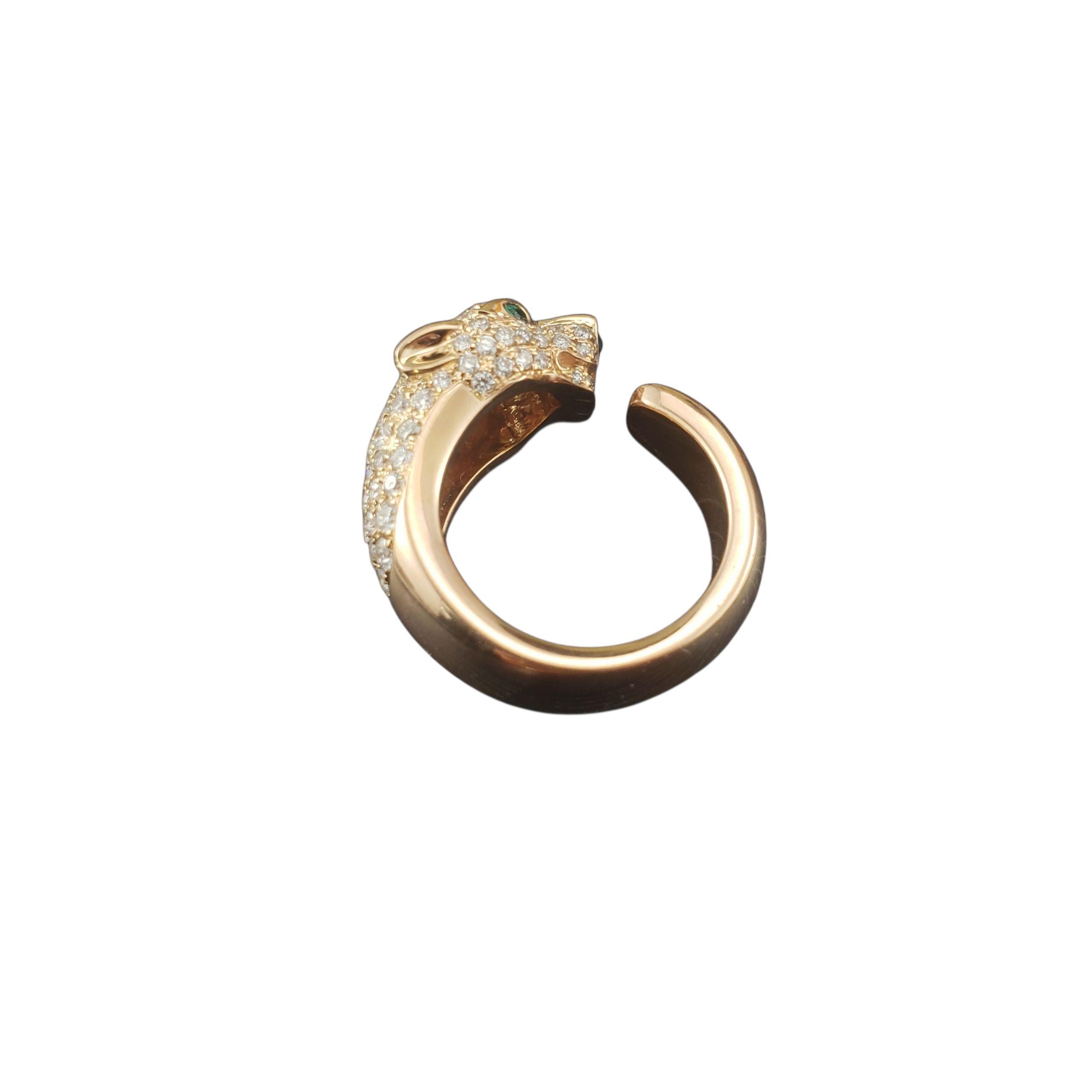 Anello Pantera in oro rosa 18K e diamanti misura 4,25-4,5  #23348 In condizioni buone in vendita a Washington Depot, CT