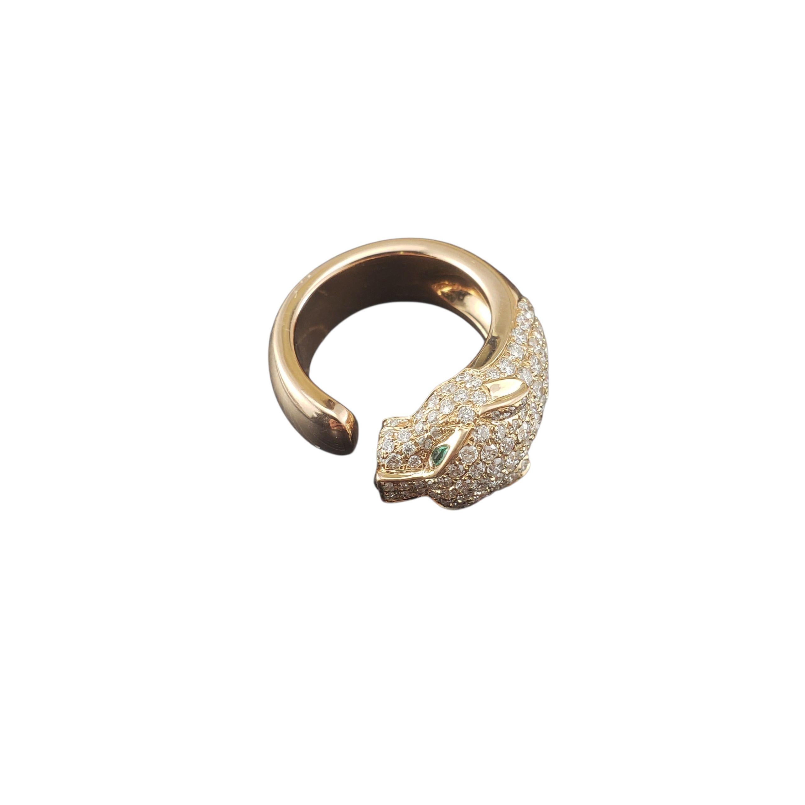 Donna Anello Pantera in oro rosa 18K e diamanti misura 4,25-4,5  #23348 in vendita
