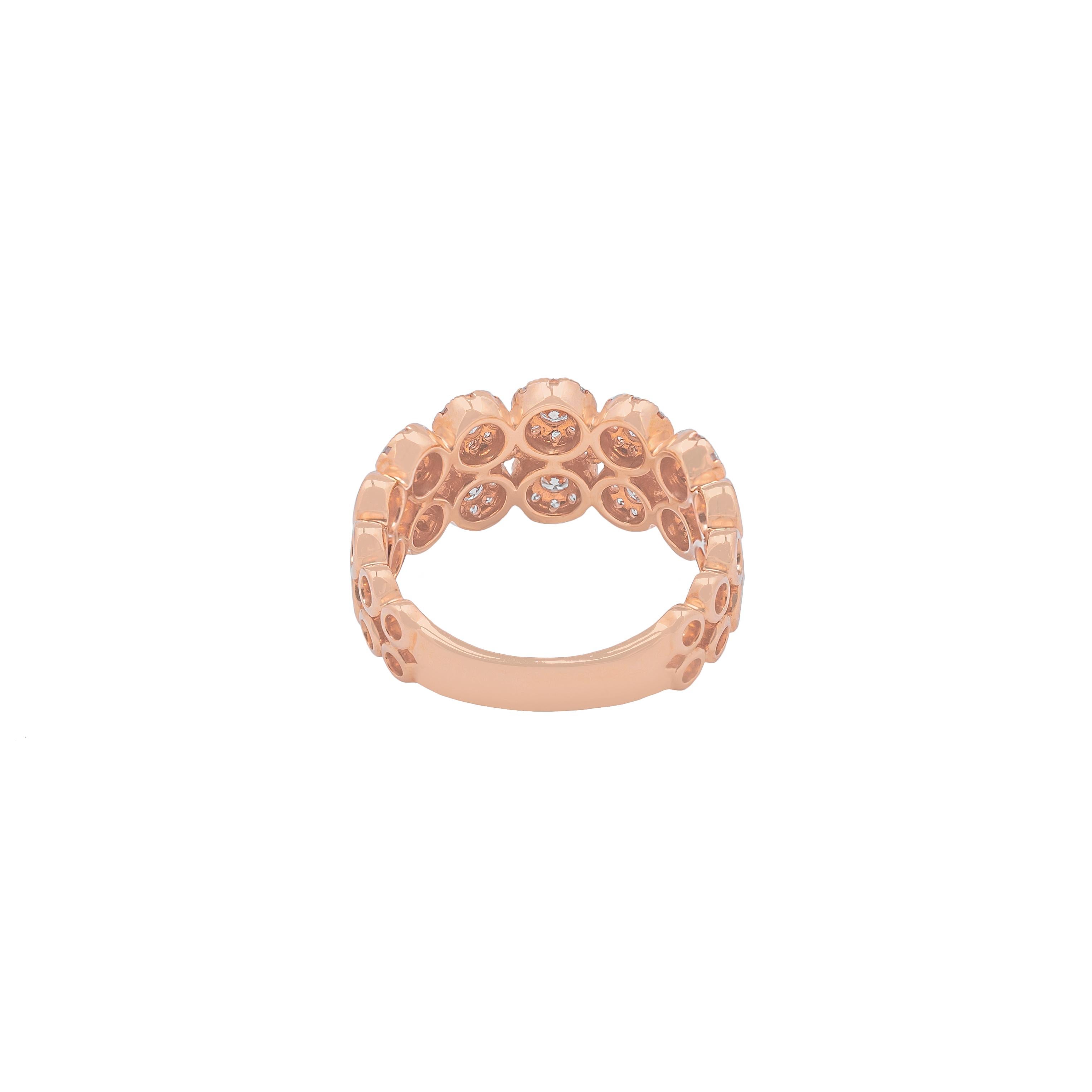 For Sale:  18k Rose Gold and Diamonds Band Ring 4