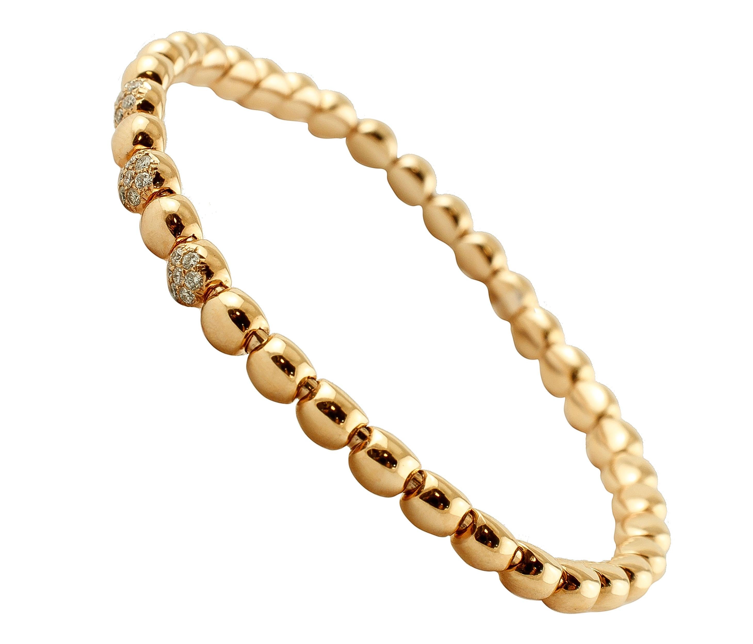 rose gold beaded bracelet