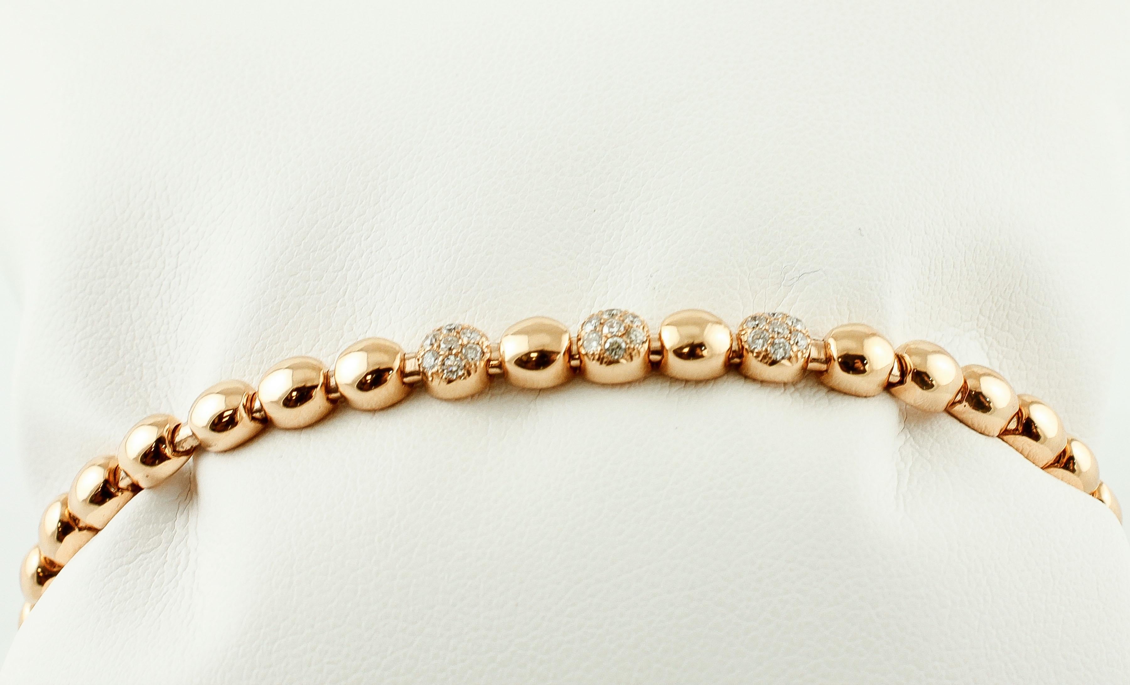 rose gold bead bracelet