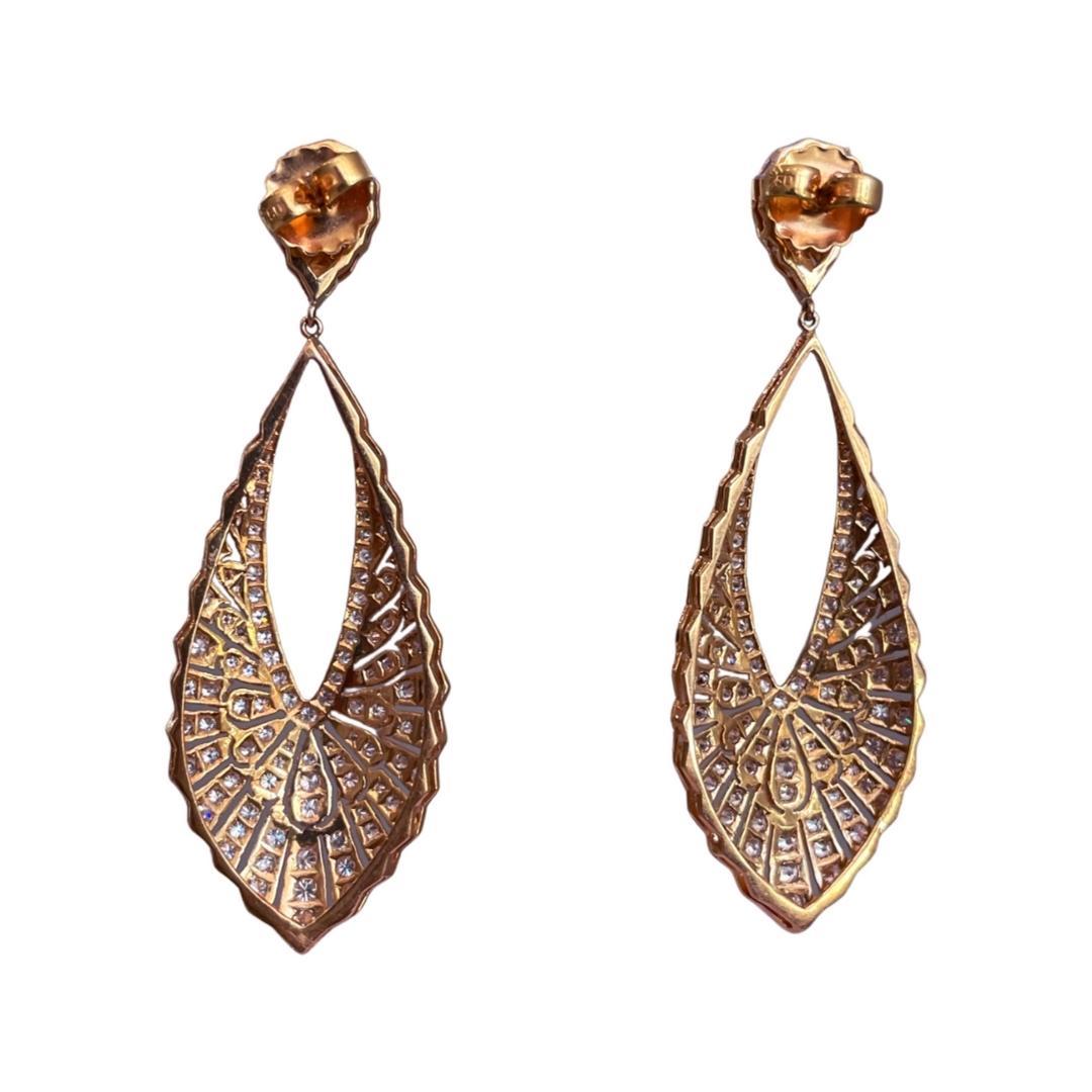 teardrop earrings rose gold