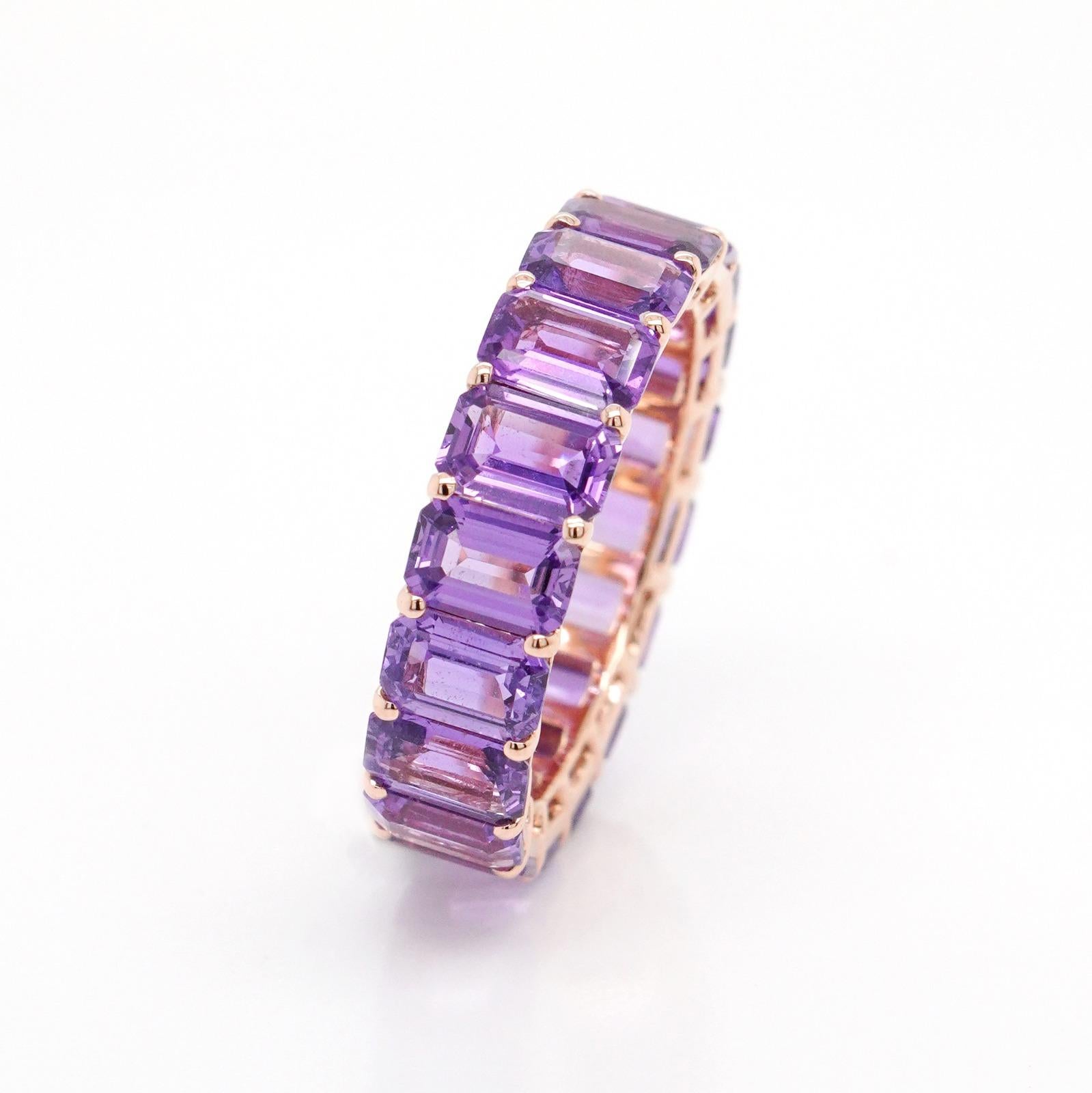 18K rose gold with natural fancy sapphire 12.48 carat 6.13 grams