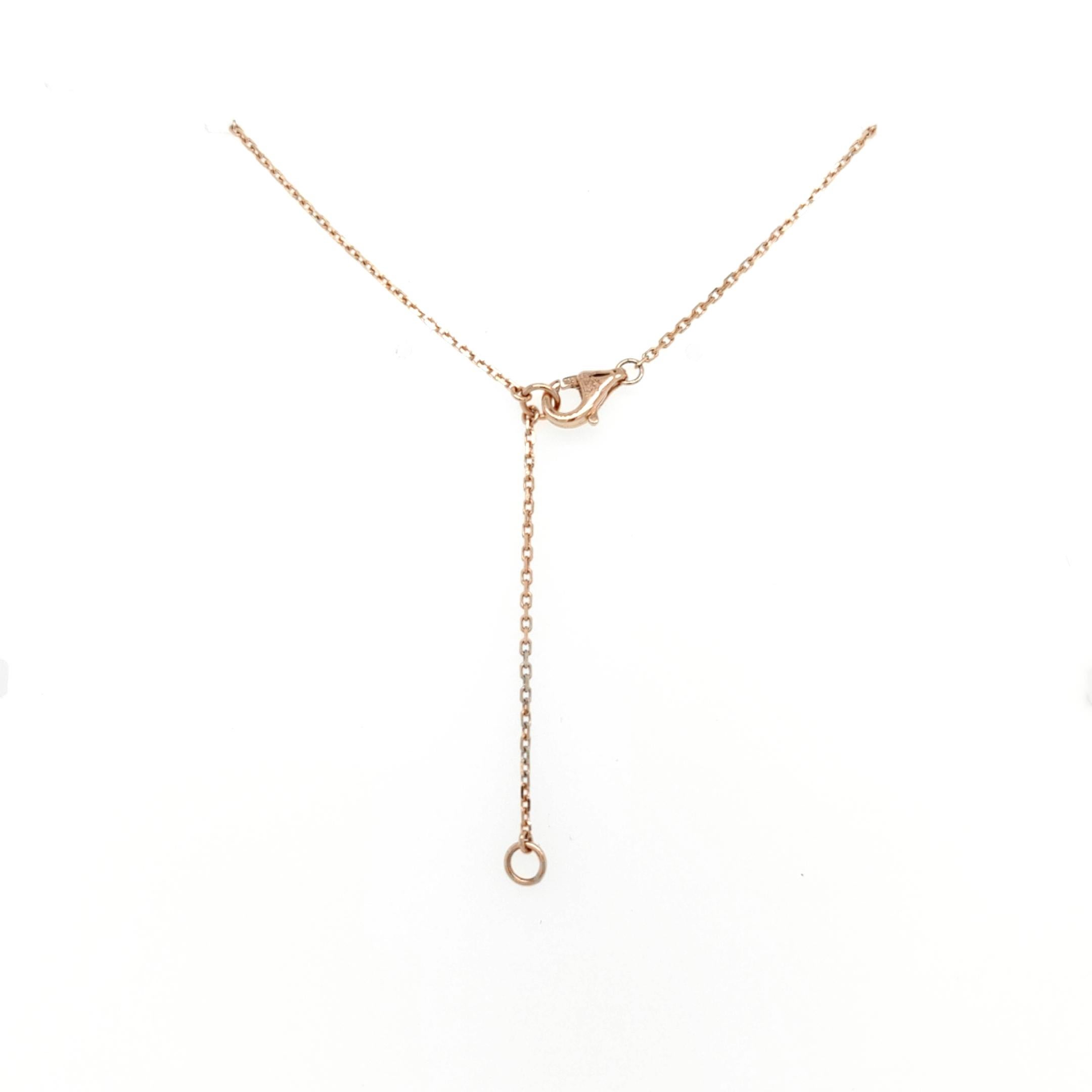Colgante de oro rosa de 18 quilates con diamantes en forma de media luna encerada azul con color turquesa en Nuevo estado para la venta en Hong Kong, HK