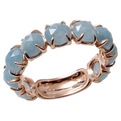 18K Rose Gold Aquamarine Ring, 3.98ct, By Pradera, New Design