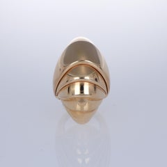 Curnis 18K Rose Gold Armadillo-Shape Ring, Unisex, Italy, 45.3g
