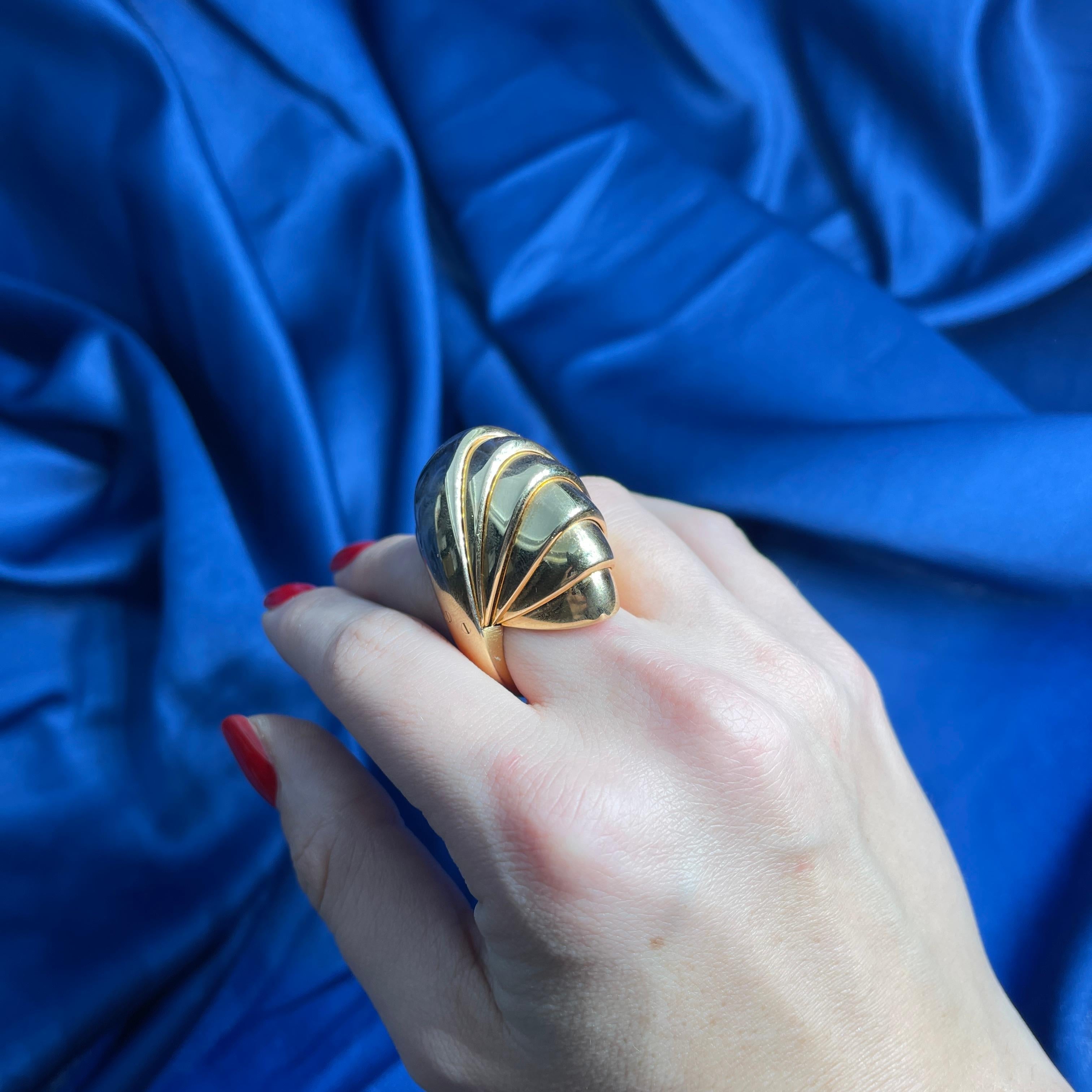 18K Rose Gold Armadillo-Shape Ring For Sale 3