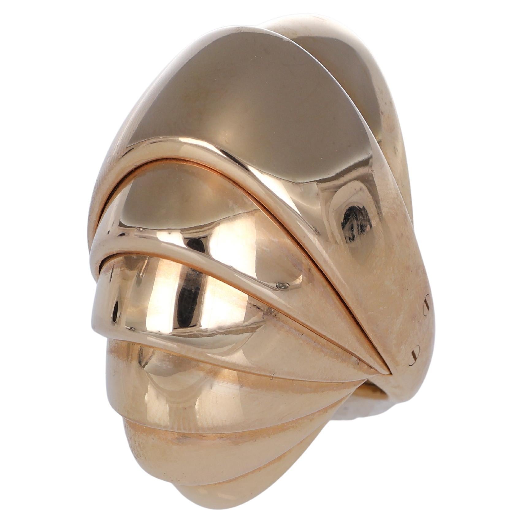 18K Rose Gold Armadillo-Shape Ring For Sale