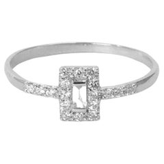 18k Rose Gold Baguette Ring Diamond Baguette Ring Engagement Ring