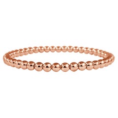 18k Rose Gold Beaded Stretch Bracelet Beads