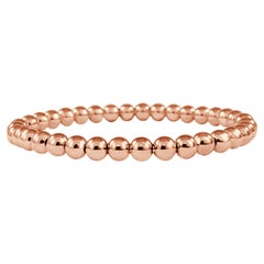 18k Rose Gold Beaded Stretch Bracelet Beads