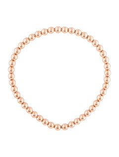 18k Rose Gold Beaded Stretch Bracelet Beads