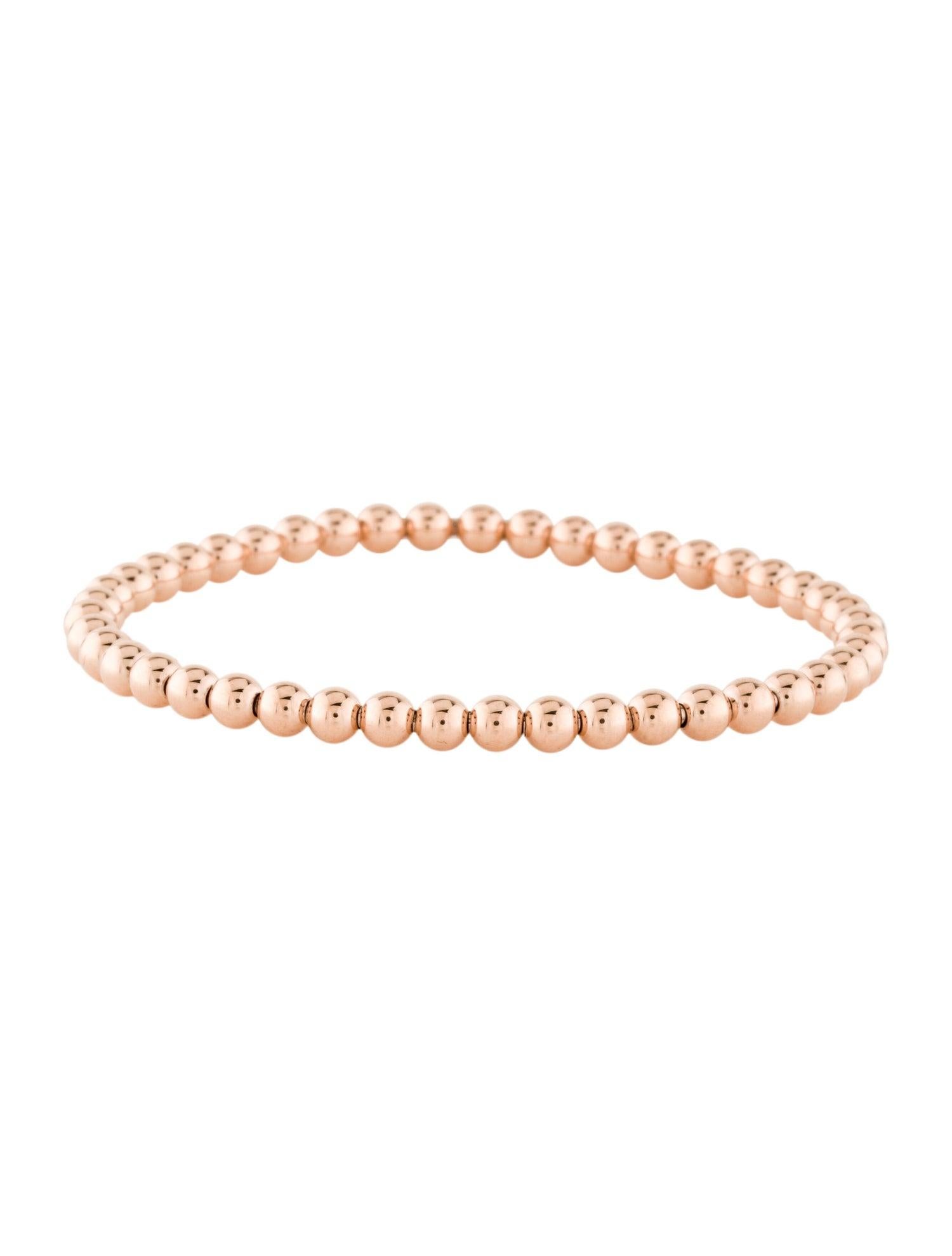 Bracelet extensible en perles d'or rose 18 carats Neuf - En vente à Great neck, NY
