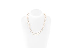 18K Rose Gold Bean Links Necklace / Bracelet with Diamonds