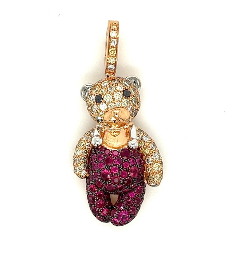 Charm (ciondolo) Ours En Or Rose 18 Carats - Orsetto Rosa, Or Jaune 18kt, Pendentif Unisexe, Neuf Avec étiquettes