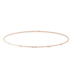 18 Karat Rose Gold Bezel Diamond Strand Necklace '1/3 Carat'