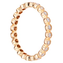 18 Karat Rose Gold Bezel Set Eternity Ring