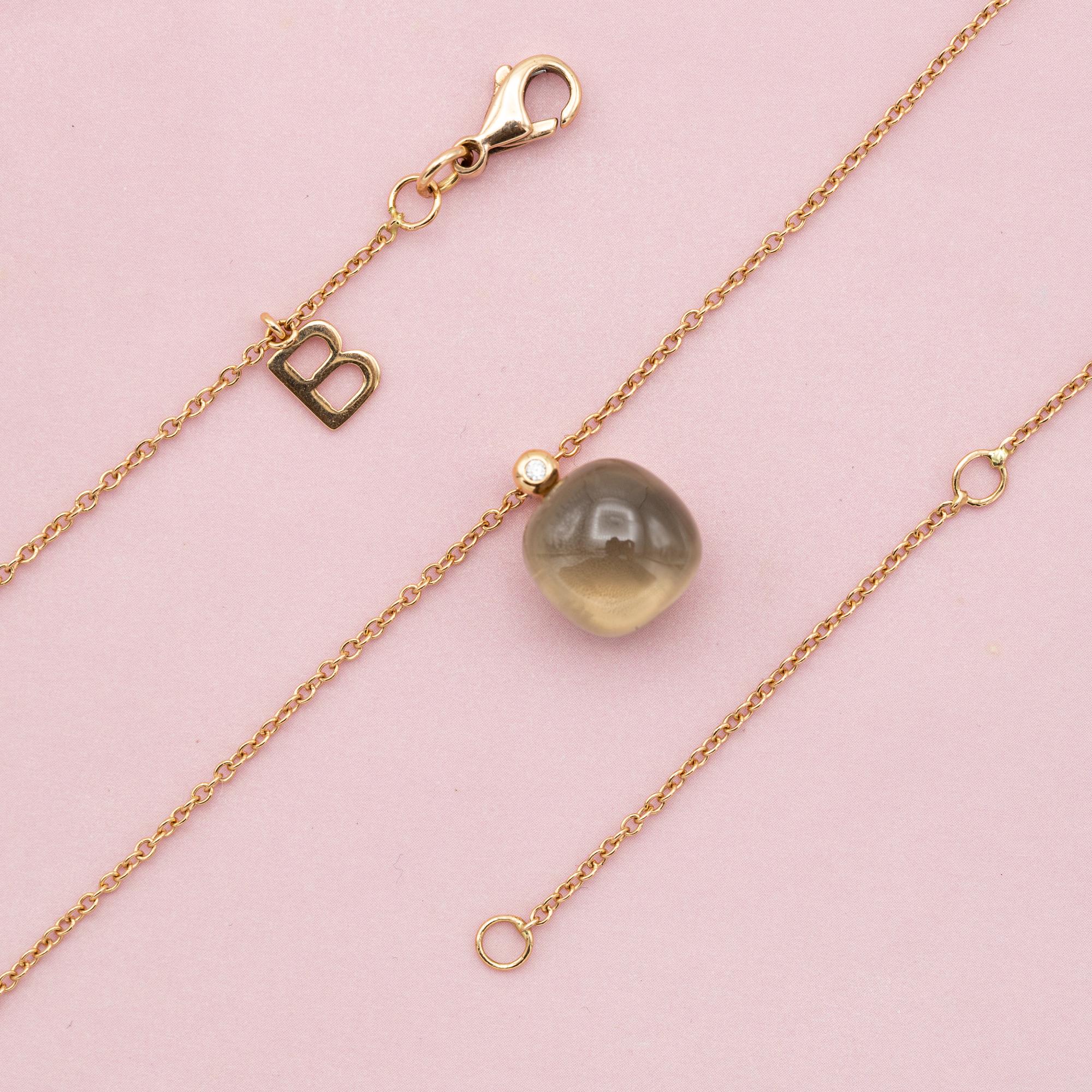 18K rose gold Bigli necklace - Belgian designer - Mini Sweety Pendant Original 7