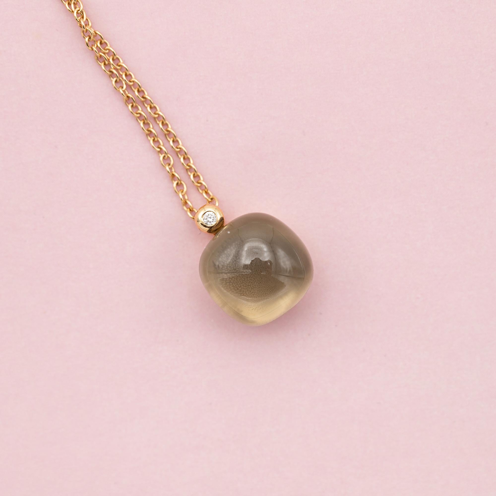 Modern 18K rose gold Bigli necklace - Belgian designer - Mini Sweety Pendant Original